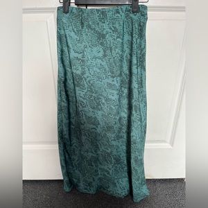 A New Day midi satin slip skirt snake print size XS